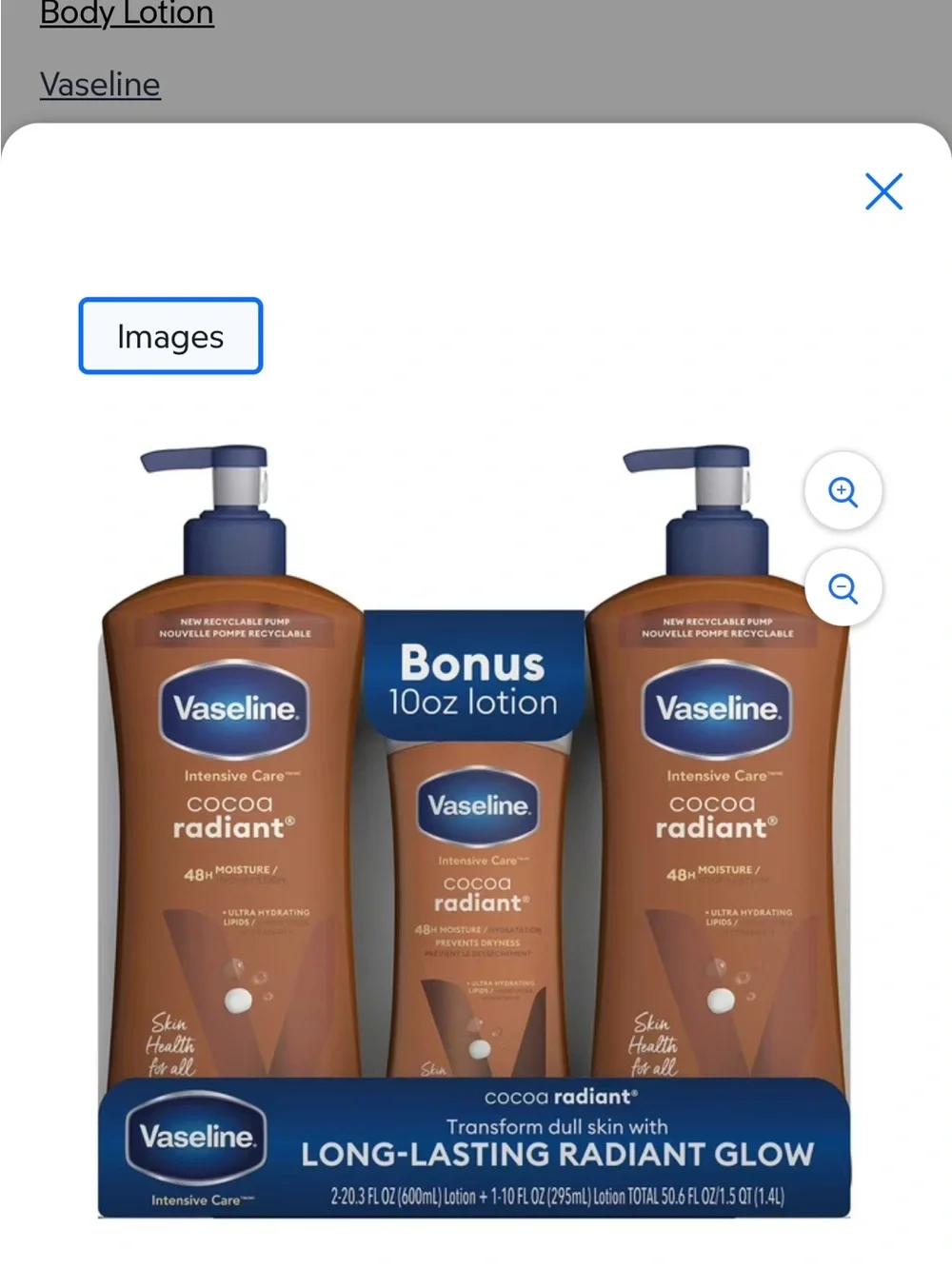 Vaseline Cocoa Radiant Moisturizing Lotion for Kids - Brown